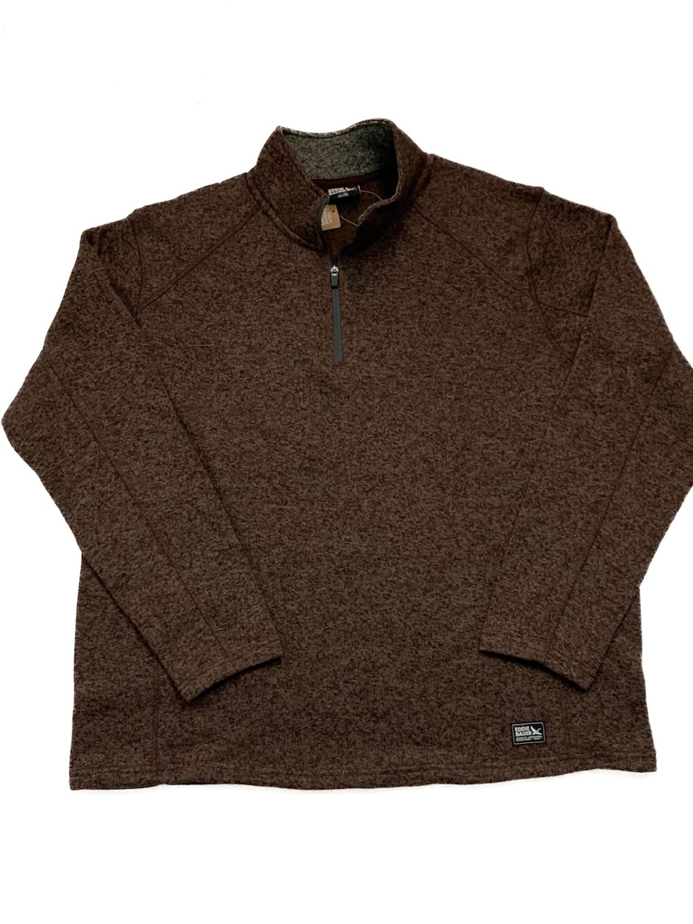 NWT Eddie Bauer Men 1/4 Zip Size 2XL Radiator Fleece Dark Brown Outdoor